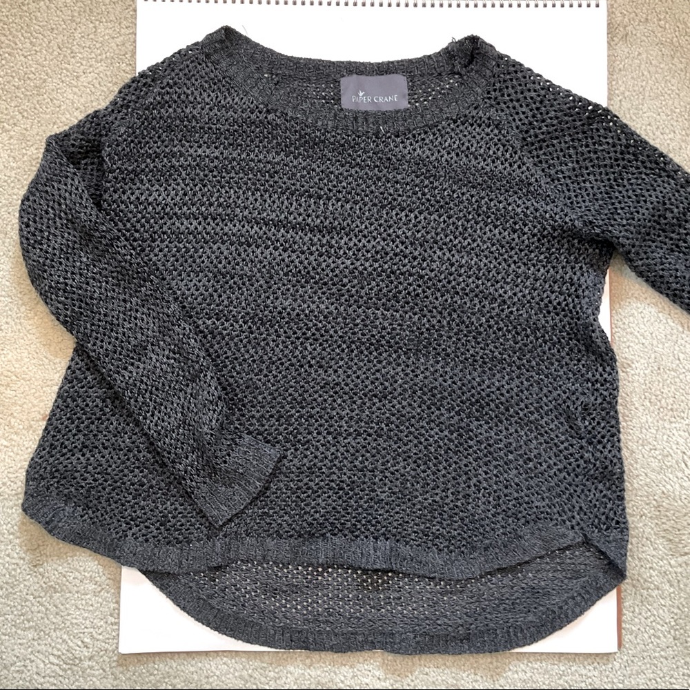 Paper crane Dark grey loose knit sweater  size small